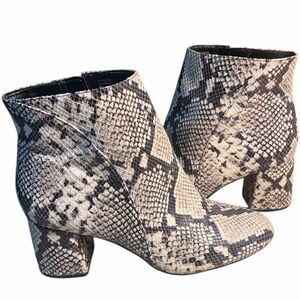 INC.🐝SNAKESKIN PRINT FARREN BOOT